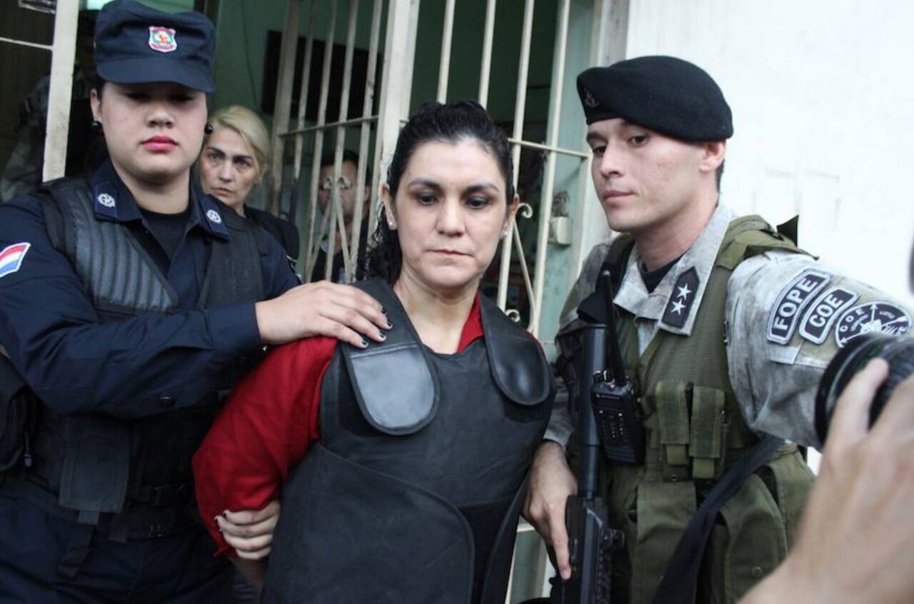 Carmen Villalba, cuando la volvieron a detener en 2004.