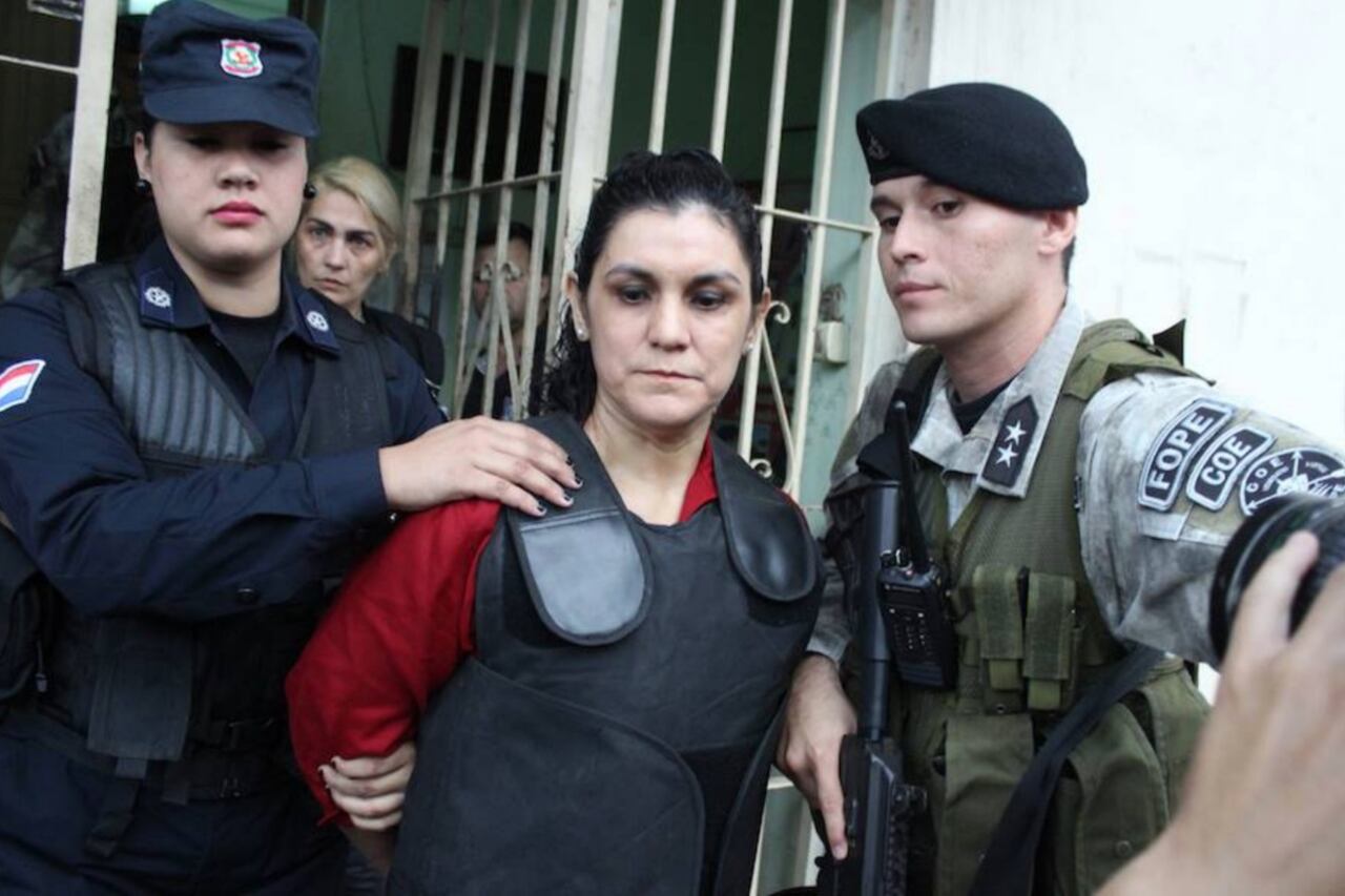 Carmen Villalba, cuando la volvieron a detener en 2004.