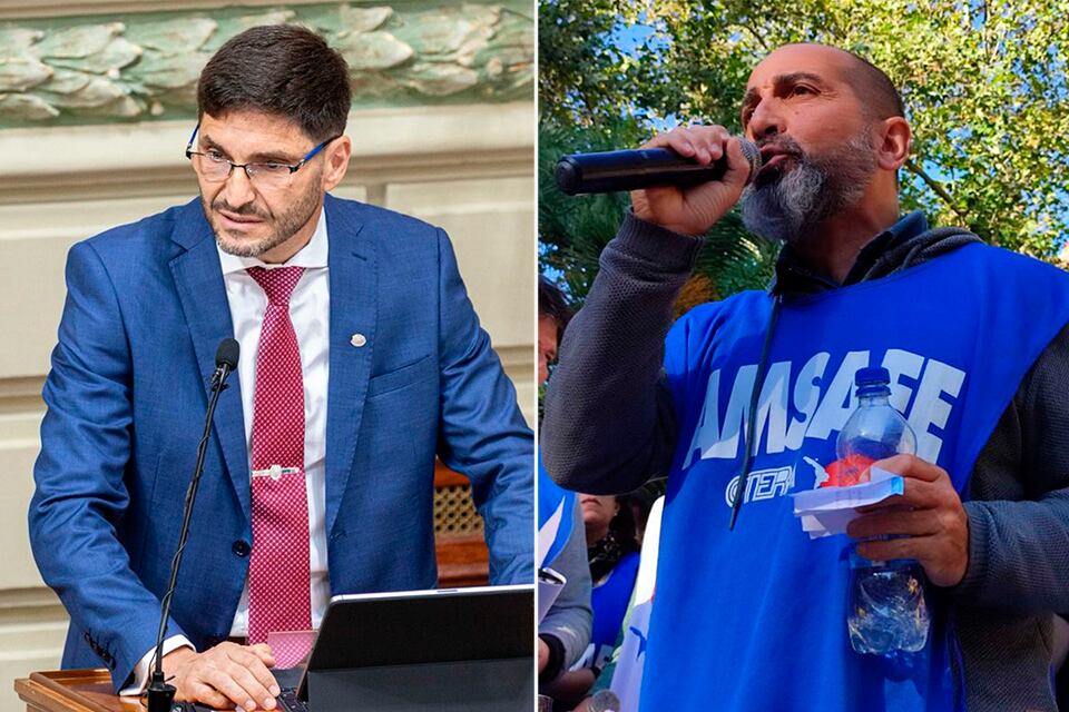 Gobernador Pullaro. Juncos de Amsafé.