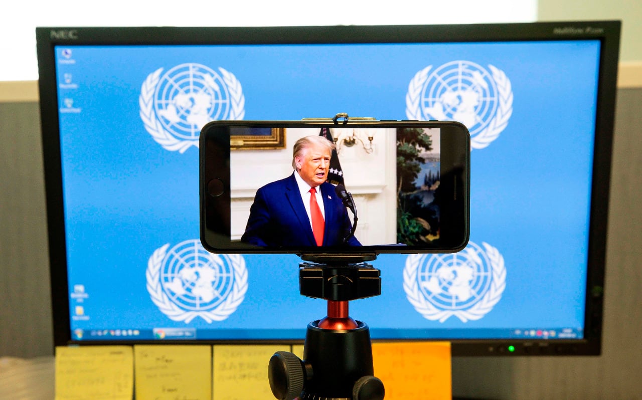 Este fue el cuarto discurso de Trump ante la Asamblea General de la ONU.  La reunión anual de líderes mundiales se realiza de manera remota por la pandemia.