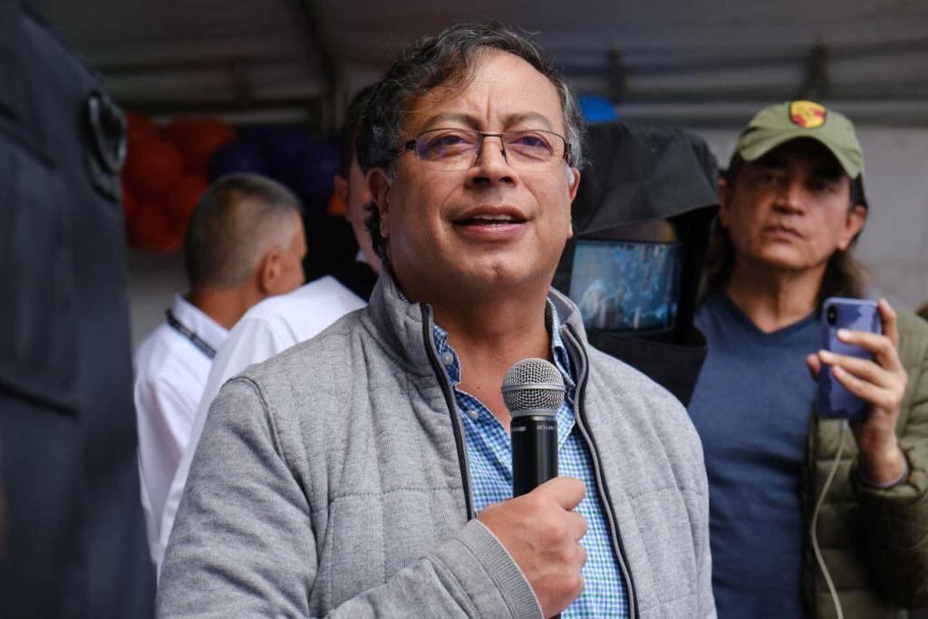 Presidente electo de Colombia, Gustavo Petro, durante un acto en campaña electoral. Foto: Facebook de Gustavo Petro