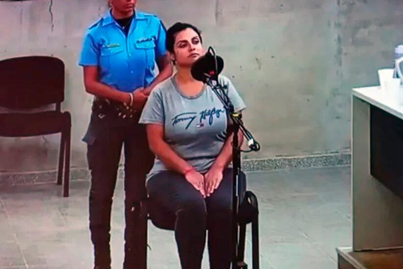 La acusada Brenda Agüero en el juicio. 