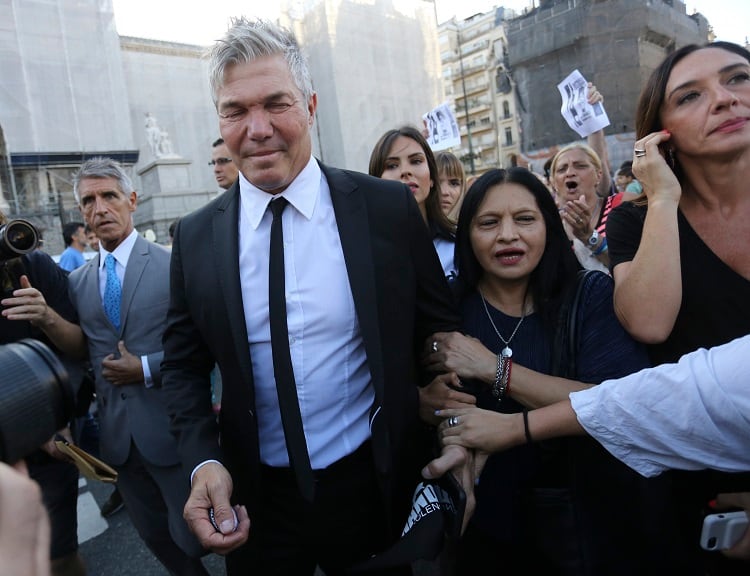 Burlando, el día del acto frente al Congreso en reclamo de justicia. 