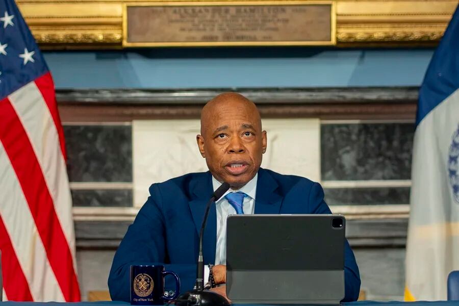 Eric Adams, alcalde de Nueva York.