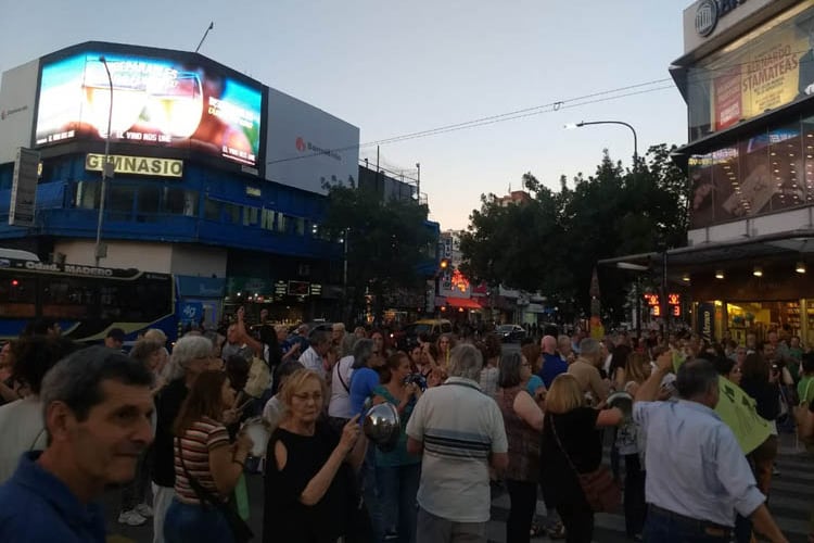 La esquina de Cabildo y Juramento, en Belgrano, uno de los puntos de encuentro.