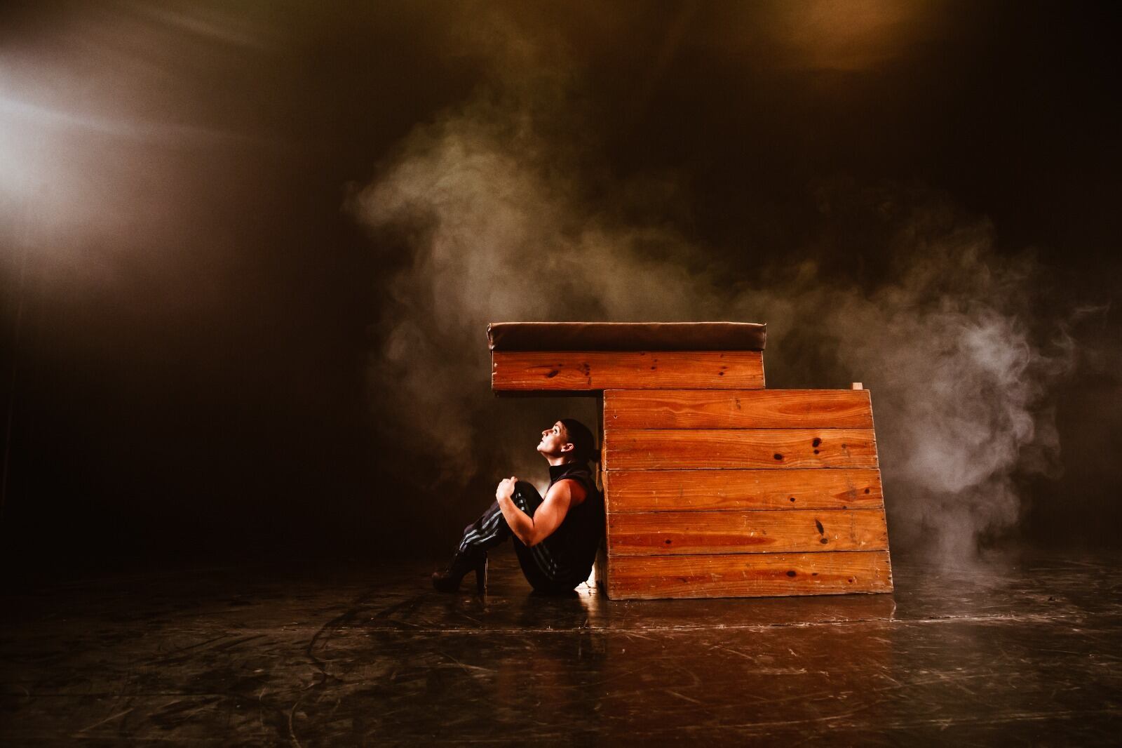Gabriela Parigi durante una escena de la obra Consagrada.