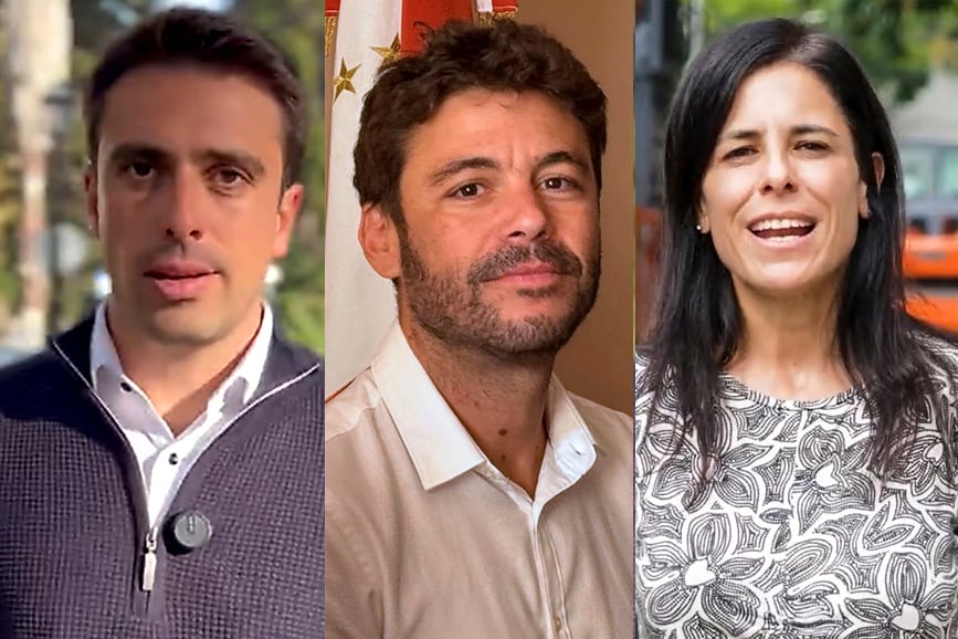 Juan Pedro Aleart, Juan Monteverde y Carolina Labayru.