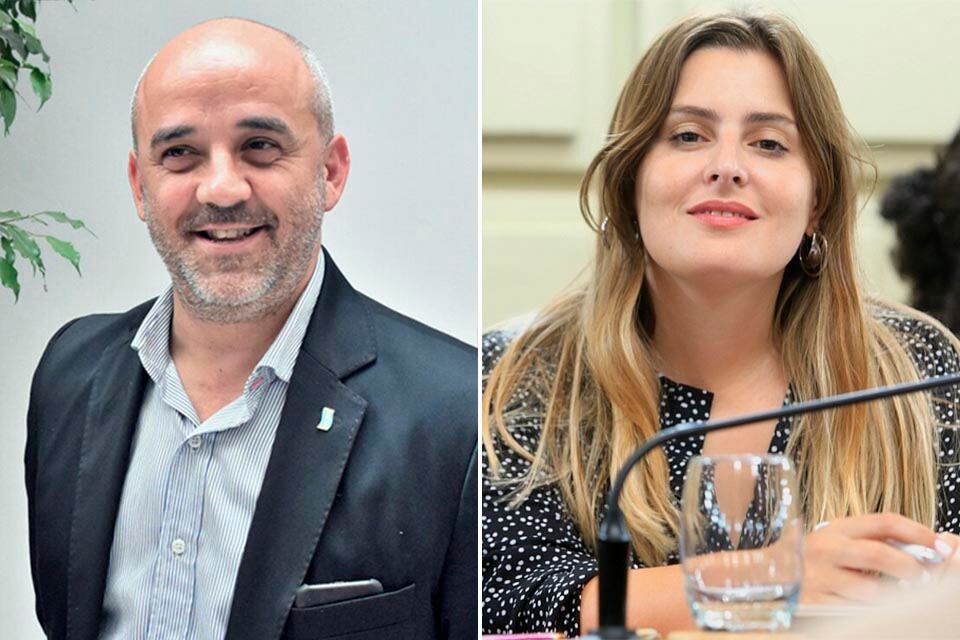 Los diputados del Frente Progresista Fabián Palo Oliver (UCR) y Lionella Cattalini (PS).