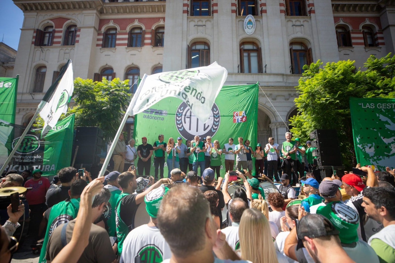 Los trabajadores nucleados en ATE cumplieron una jornada nacional de protesta.