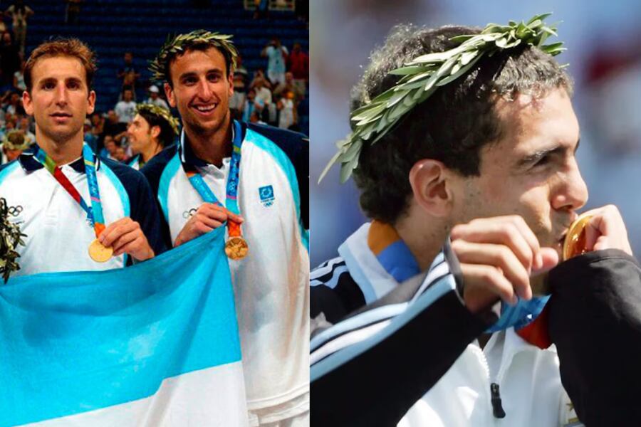 Pepe Sánchez, Ginóbili y Tévez.