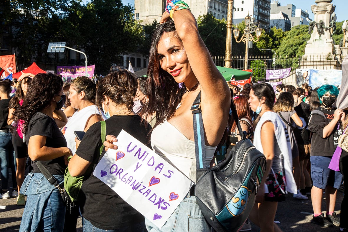 Unidas y organizadas, un cartel que da cuenta del orgullo de los procesos de construcción del Paro Feminista.