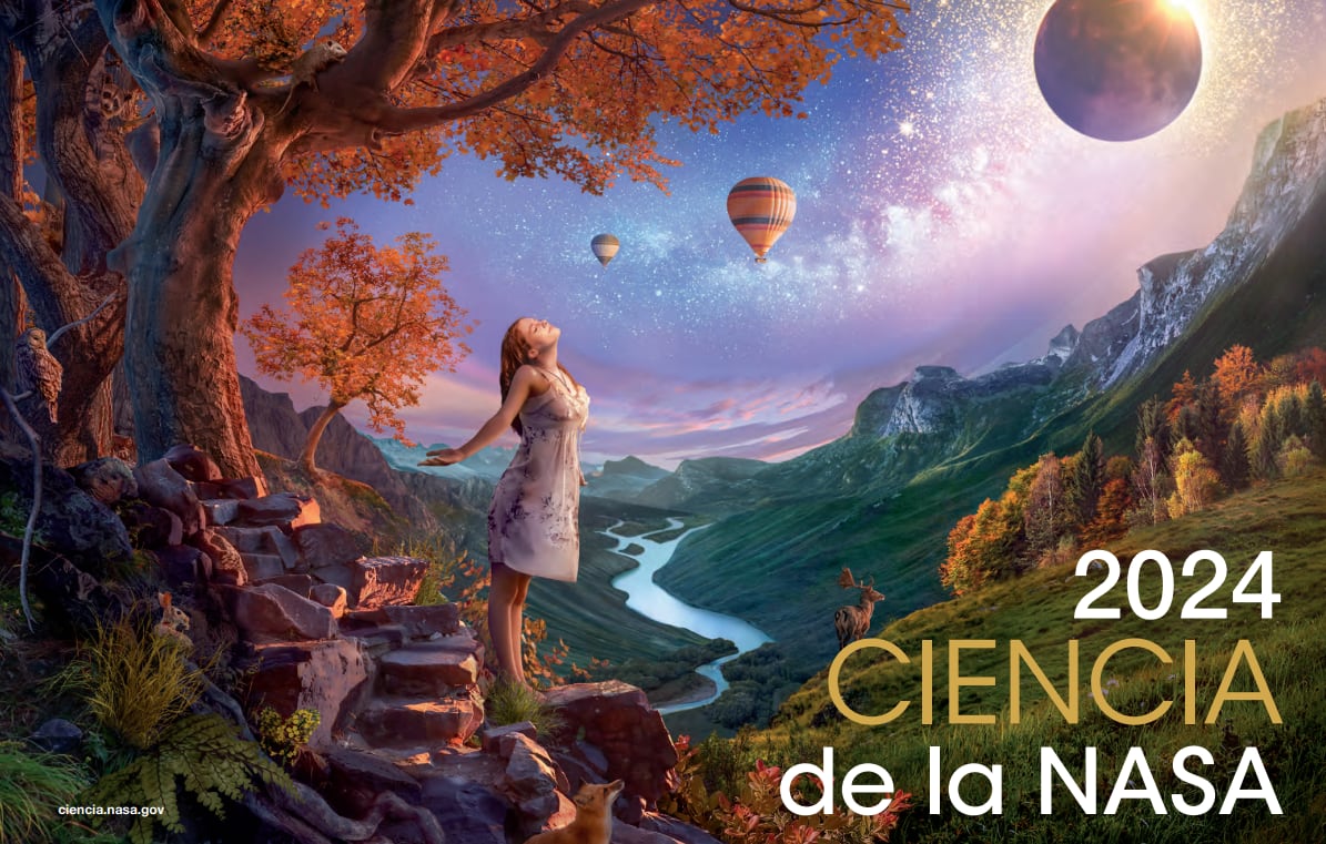 La portada del calendario de la NASA 2024. Imagen: nasa.gov.