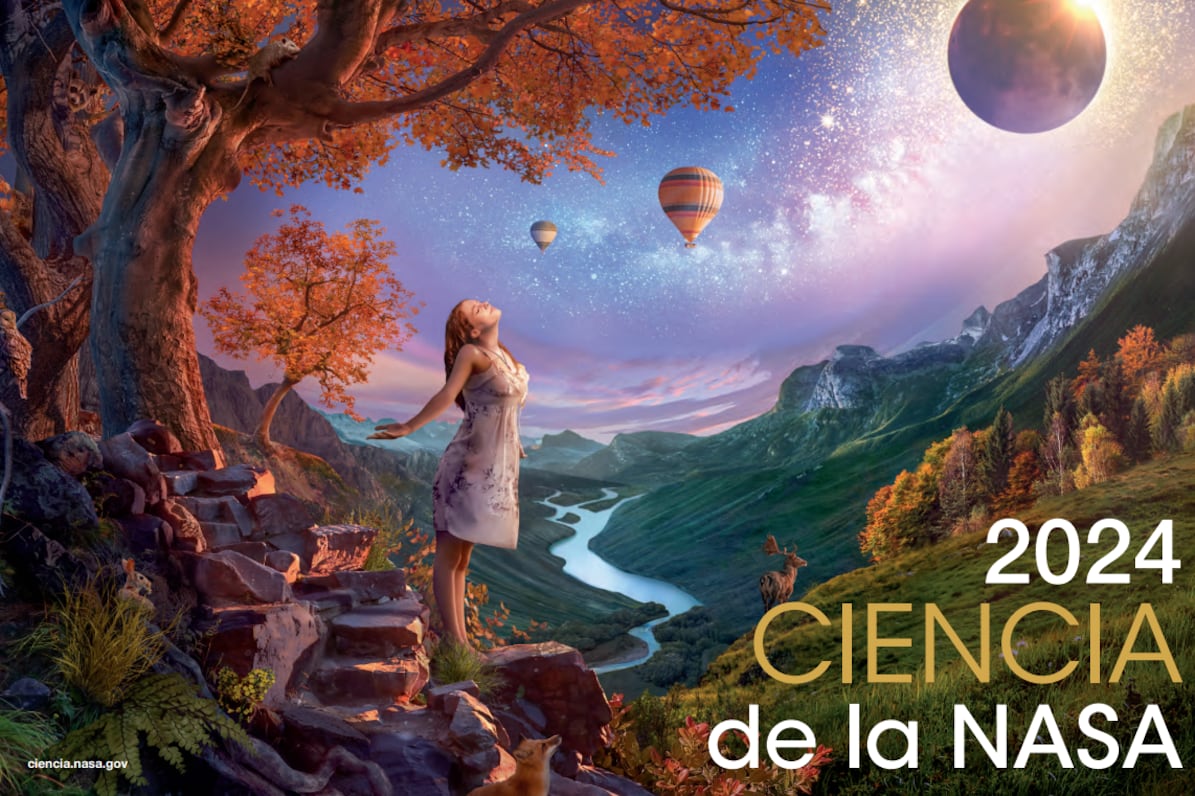La portada del calendario de la NASA 2024. Imagen: nasa.gov.