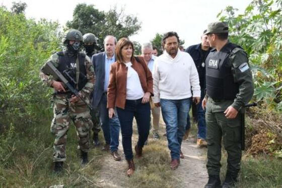 La recorrida por la frontera de Orán, en junio último.