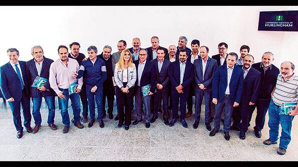 Zabaleta, Magario, Descalzo, Grey y Katopodis se reunieron con los rectores en la Universidad de Hurlingham.