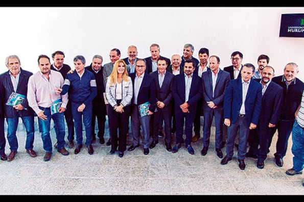 Zabaleta, Magario, Descalzo, Grey y Katopodis se reunieron con los rectores en la Universidad de Hurlingham.
