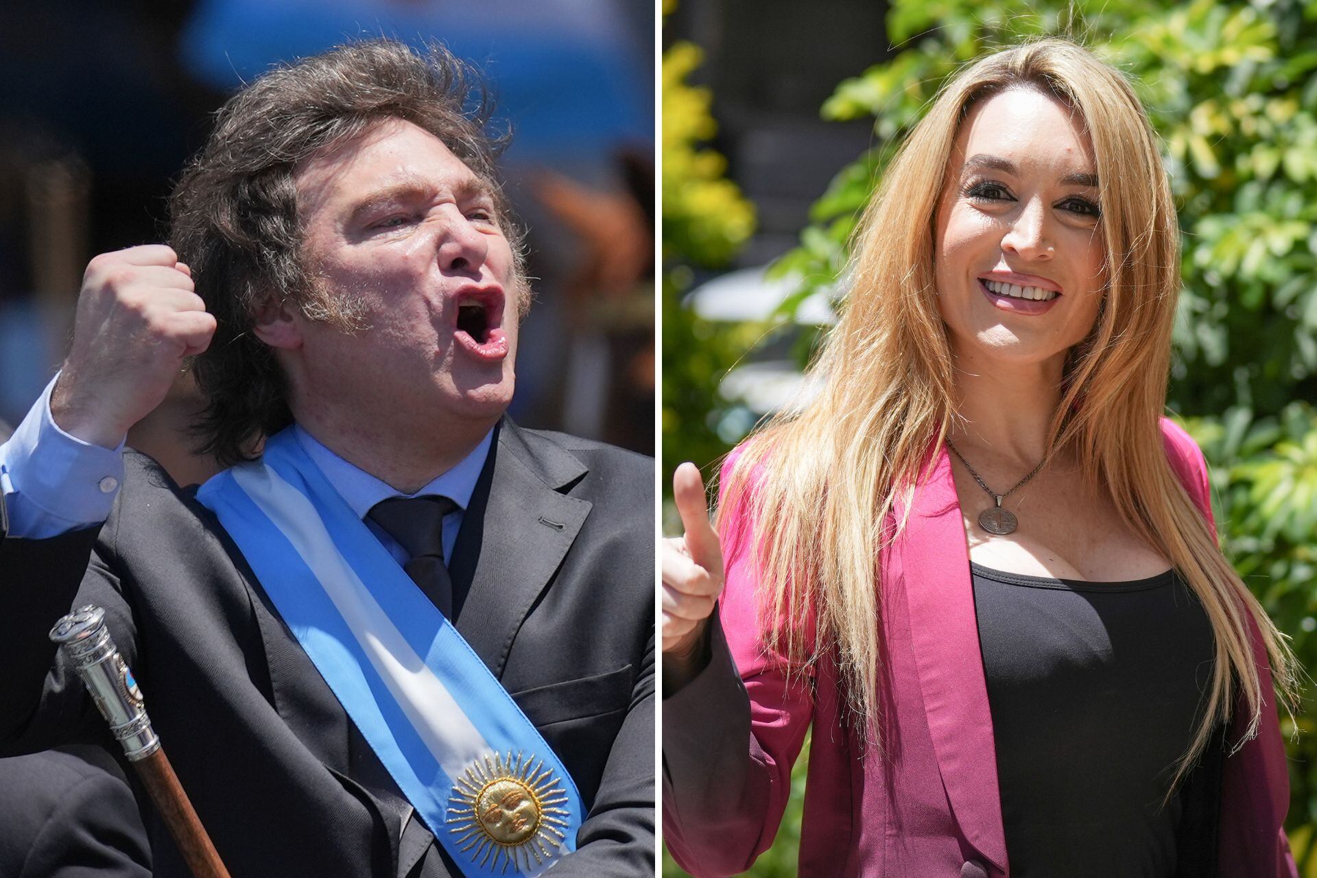 Javier Milei y Fátima Flórez