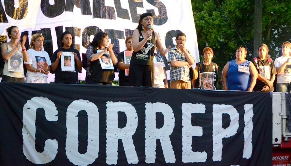 María del Carmen Verdú, una de las fundadoras de Correpi, cuando pidió el sobreseimiento de los manifestantes detenidos en la marcha por Santiago Maldonado