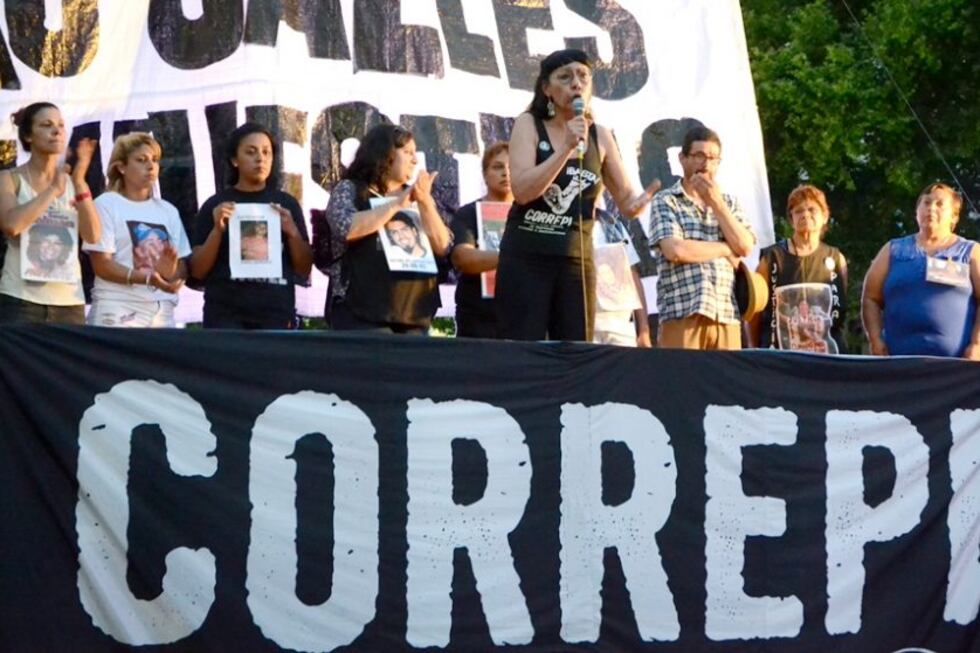 María del Carmen Verdú, una de las fundadoras de Correpi, cuando pidió el sobreseimiento de los manifestantes detenidos en la marcha por Santiago Maldonado
