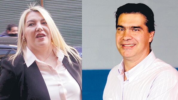 Rosana Bertone y Jorge Capitanich, posibles candidatos al Senado nacional.