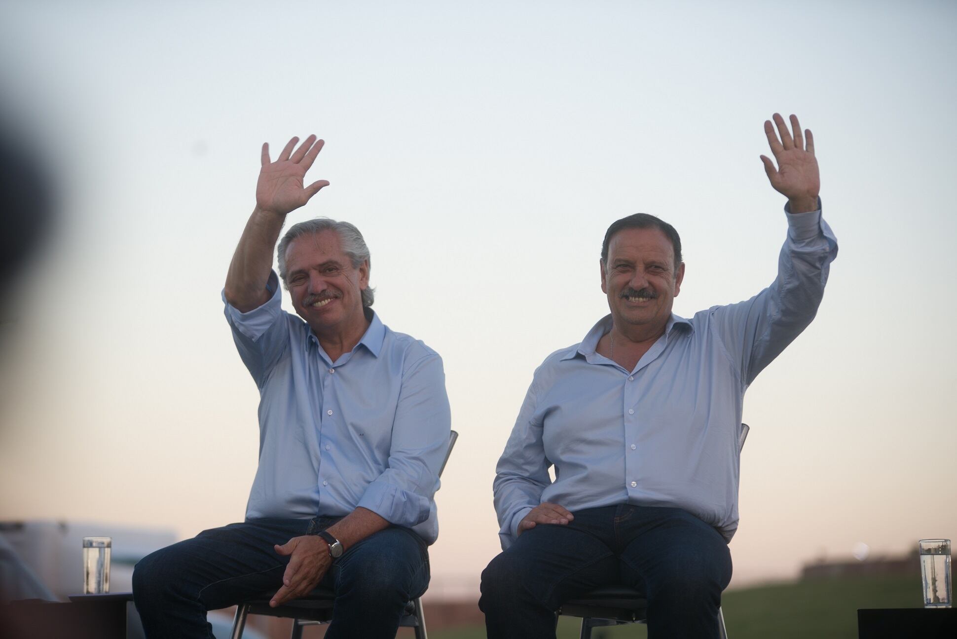 Fernández y Quintela en el Parque de las Juventudes.