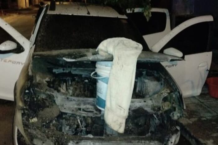 Uno de los vehículos siniestrados