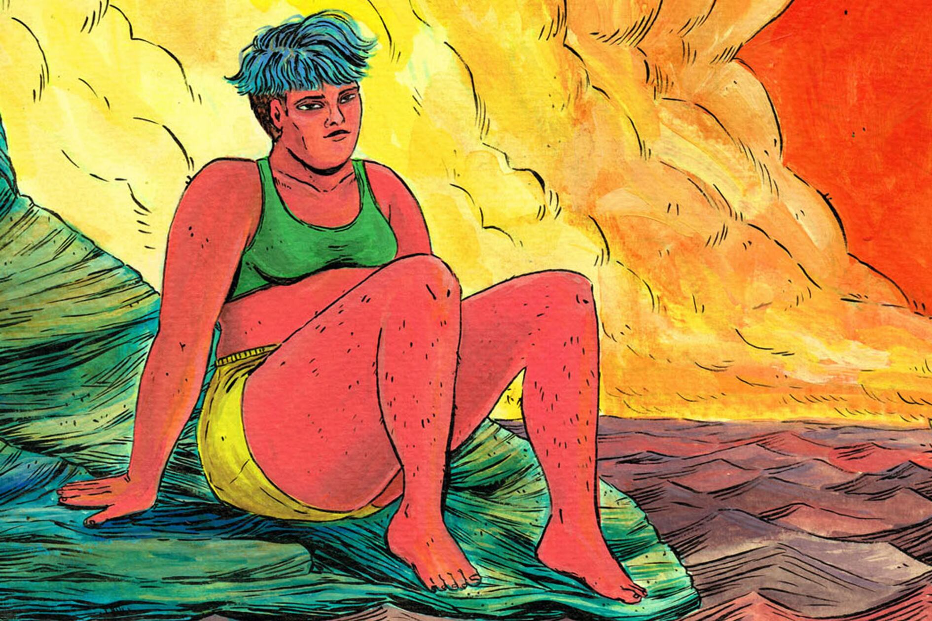 Be, el personaje no binarix de la novela gráfica Banzai.