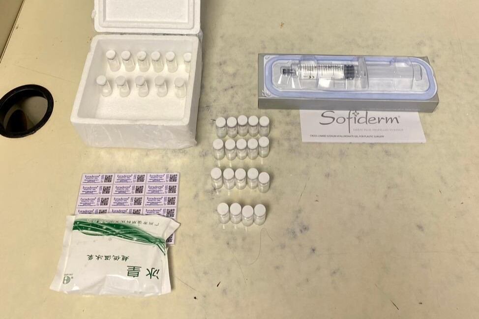 La Aduana secuestró productos ilegales para fines estéticos que iban a ser entregados al hermano de Aníbal Lotocki. (Foto: Aduana)