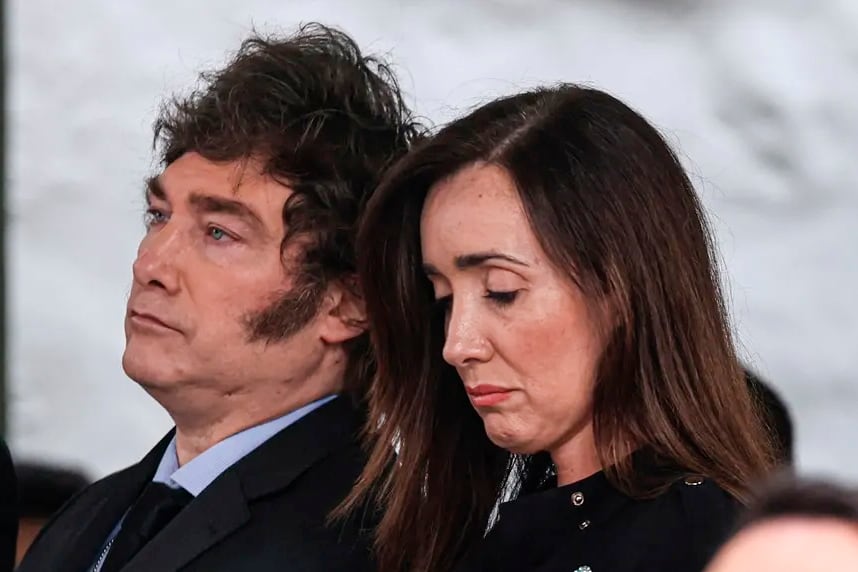 El presidente Javier Milei y su vice, Victoria Villarruel.