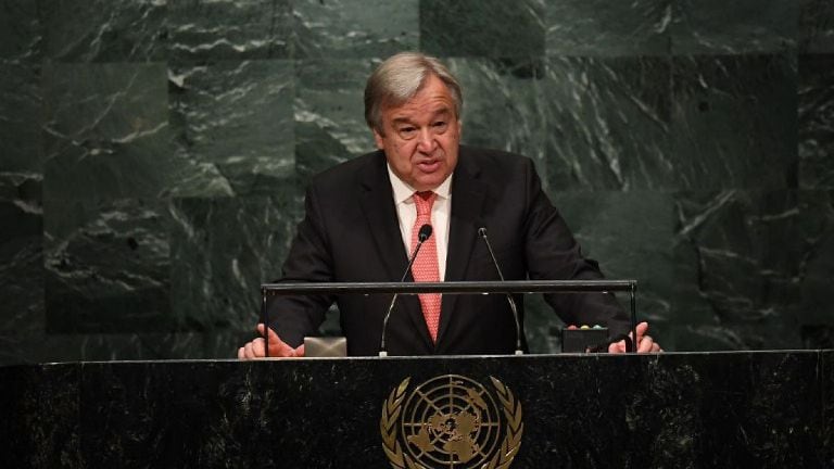 Antonio Guterres, máxima autoridad de la ONU. 