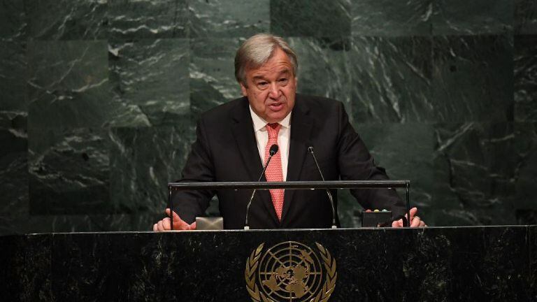 Antonio Guterres, máxima autoridad de la ONU.