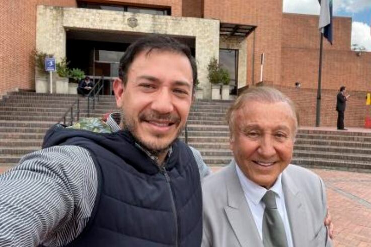 Rodolfo Hernández y su hijo Luis.