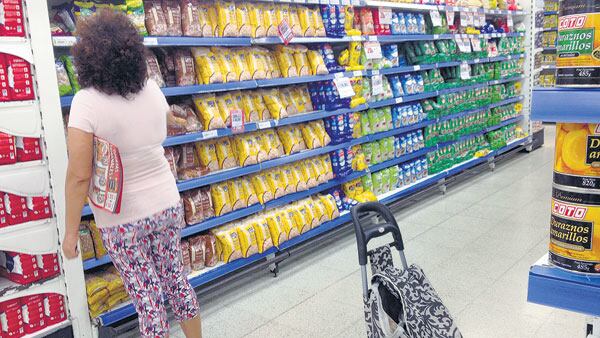 Los alimentos ayudaron a empujar la inflación.