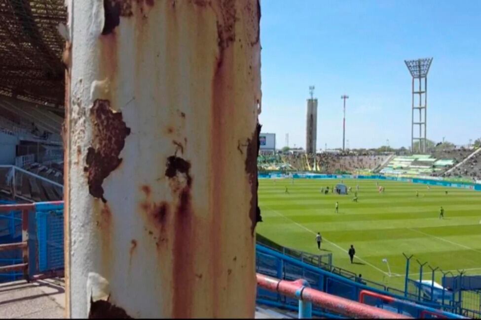 El estadio Mundialista de Mar del Plata, en estado muy deteriorado por su abandono
