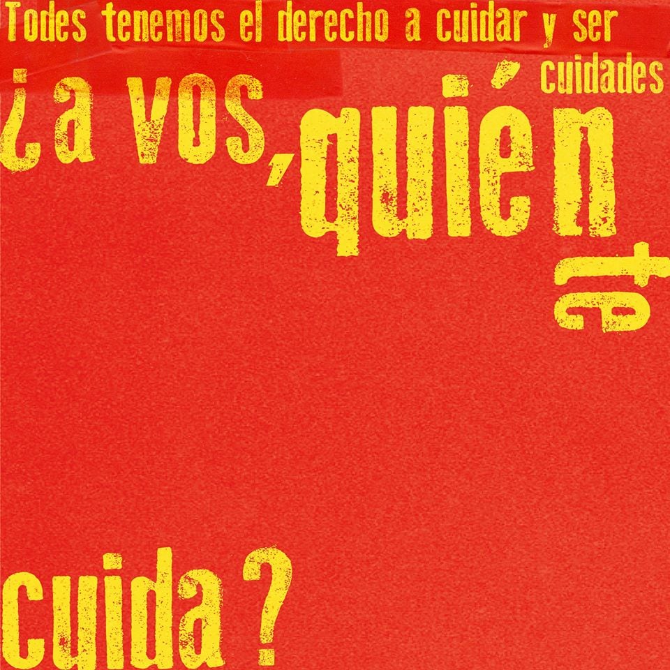 Sticker de la campaña "Violencias en pandemia", de la Asamblea.