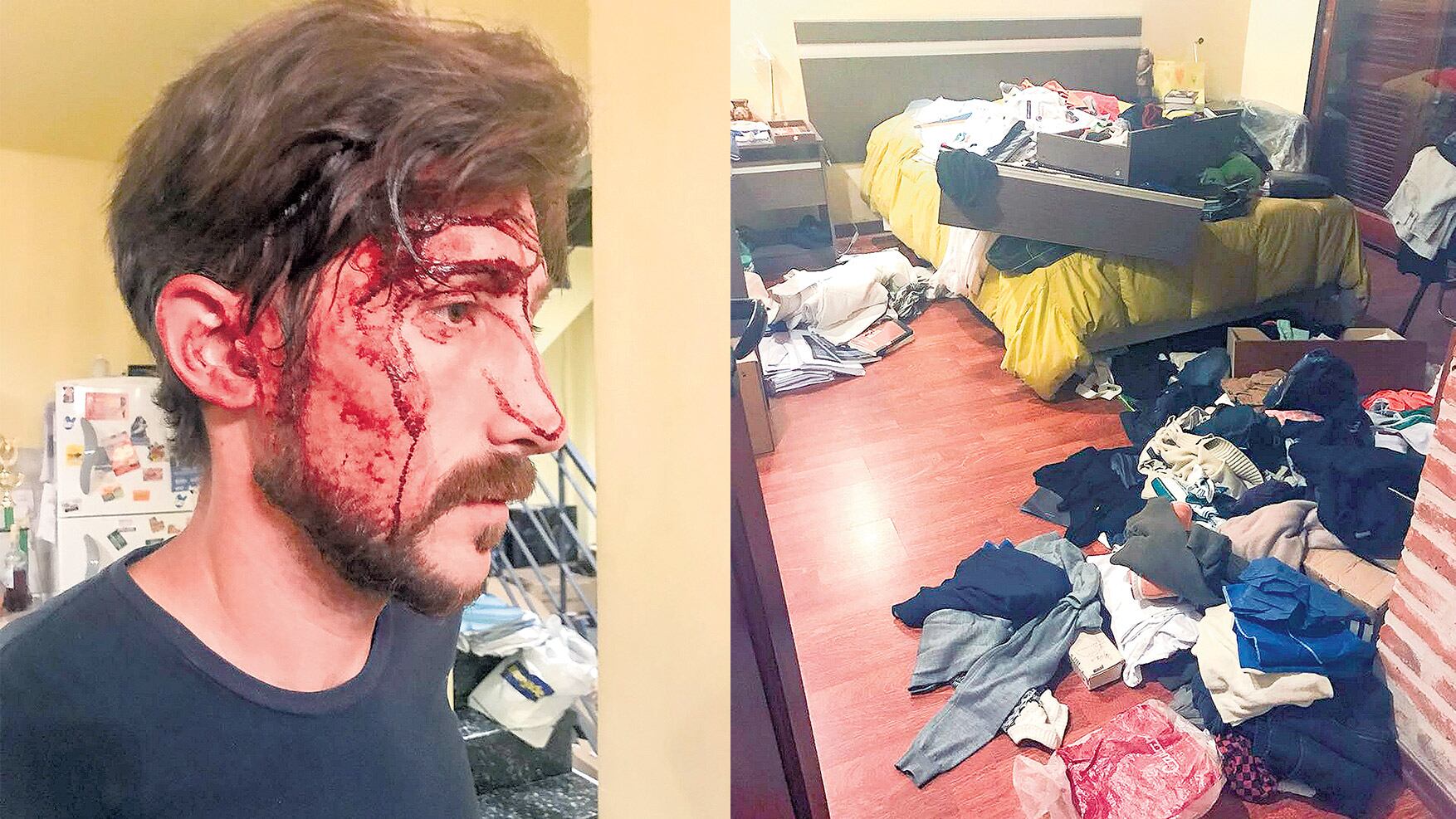 Hernán Letcher fue golpeado brutalmente por sus agresores. Así quedó la casa del concejal de Unidad Ciudadana tras el ataque.