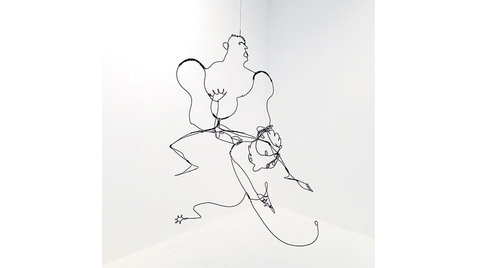 Hércules y el león, 1928. Escultura de alambre de Alexander Calder.