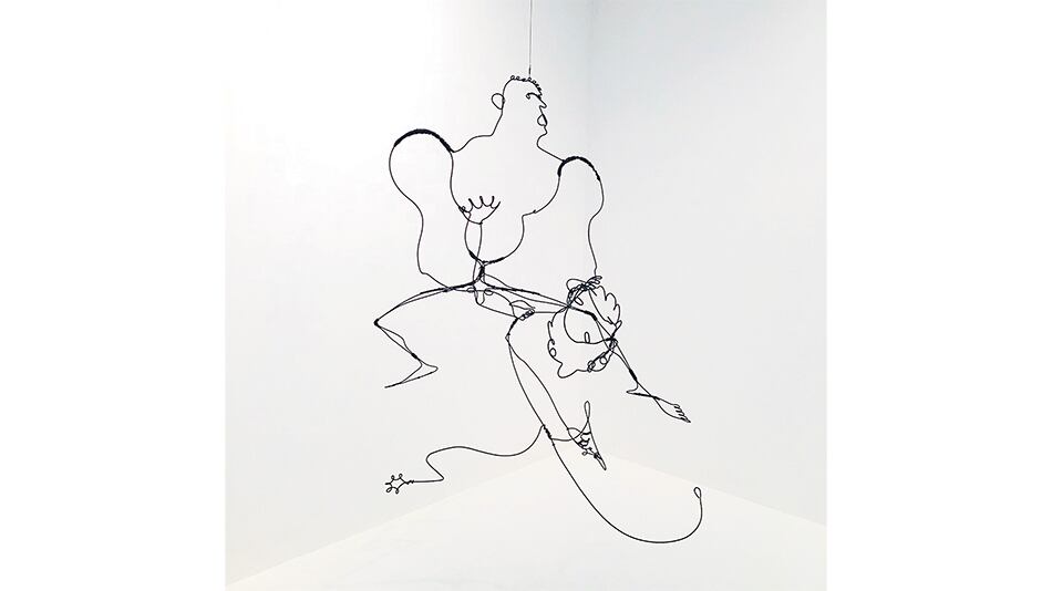 Hércules y el león, 1928. Escultura de alambre de Alexander Calder.