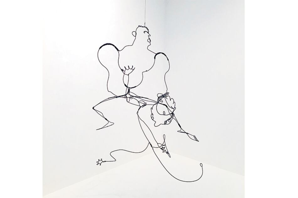 Hércules y el león, 1928. Escultura de alambre de Alexander Calder.