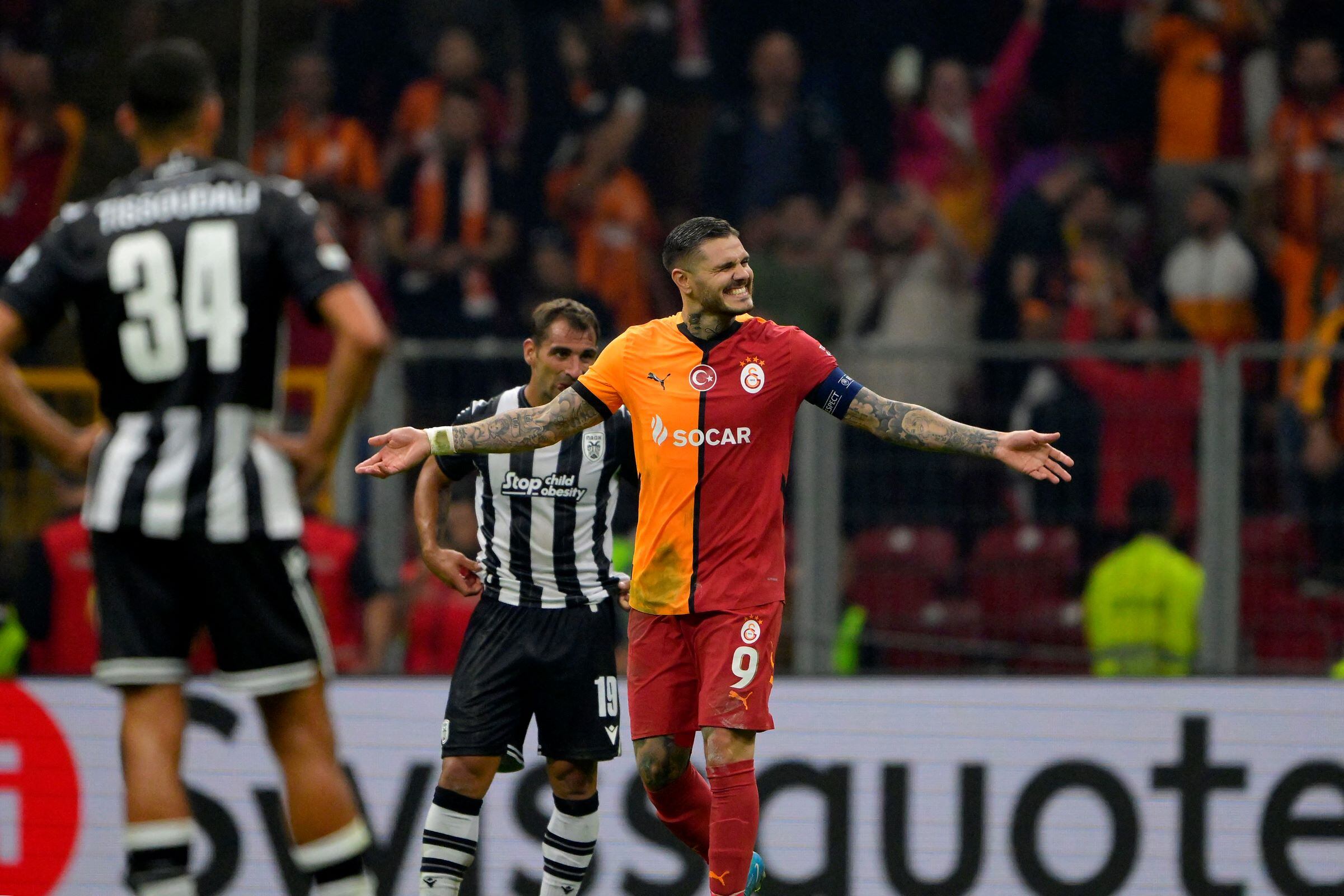 Icardi anotó el tercero en el triunfo del Galatasaray