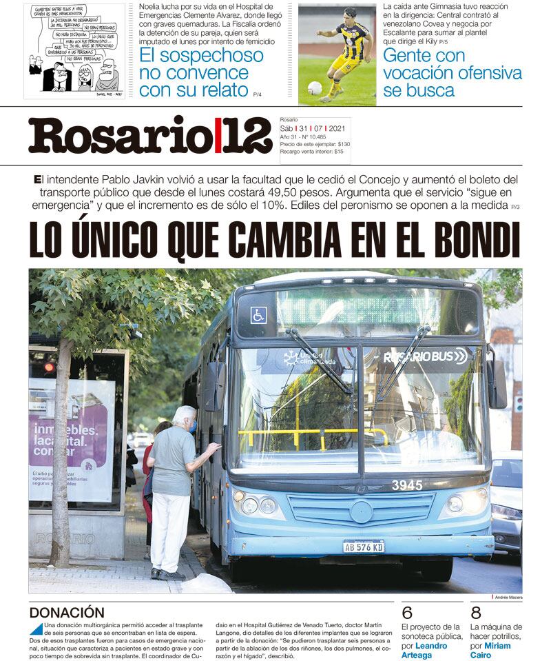 LO UNICO QUE CAMBIA EN EL BONDI - 30/07/2021