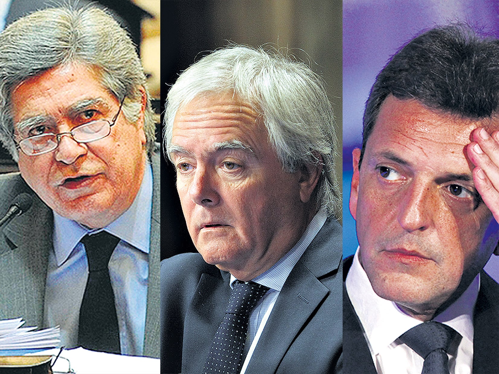 Marcelo Fuentes ,Federico Pinedo y Sergio Massa.