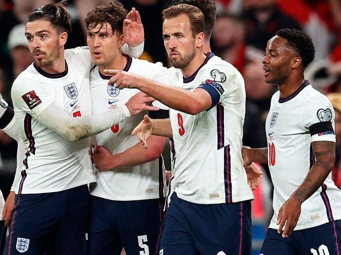Jack Grealish, John Stones, Harry Kane y Raheem Sterling, entre los 26 convocados de Inglaterra. Foto: Getty Images