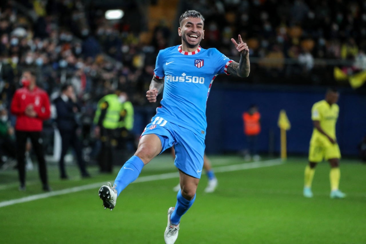 Correa grita su gol para el Aleti, que luego rescató una igualdad ante Villarreal