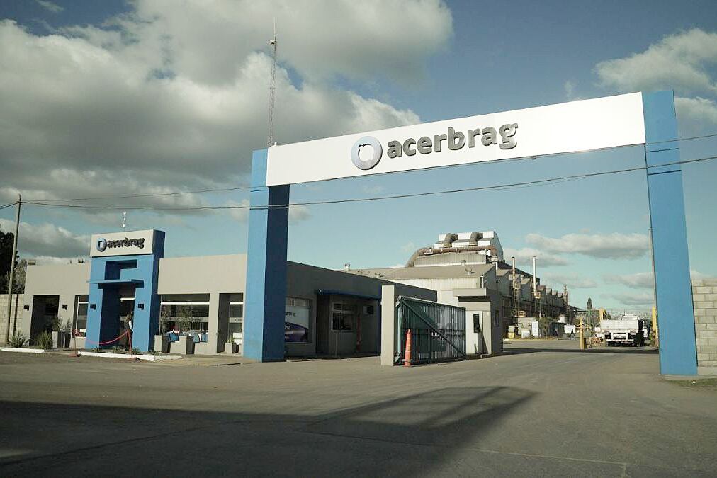 La siderúrgica Acerbrag en el Parque Industrial de Bragado.