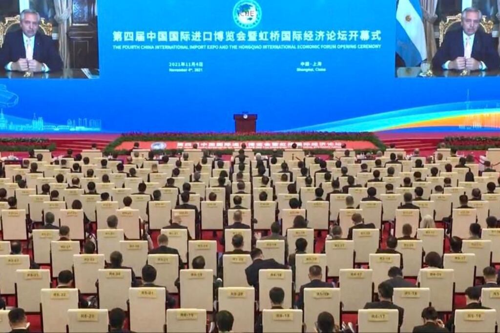 Alberto Fernández participó mediante un mensaje grabado de la inauguración de la cuarta edición de la China International Import Expo (CIIE), la feria de importaciones y exportaciones más importante del mundo.