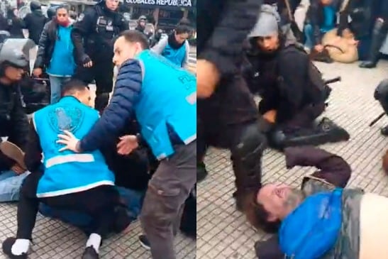 Represión policial en el Obelisco: un muerto