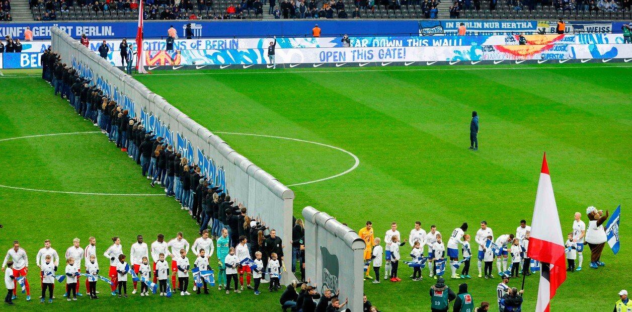 El Leipzig de un lado, el Hertha del otro. Minutos después derribaron el muro.