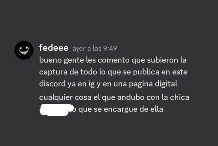 Amenazas en el grupo para las denunciantes.