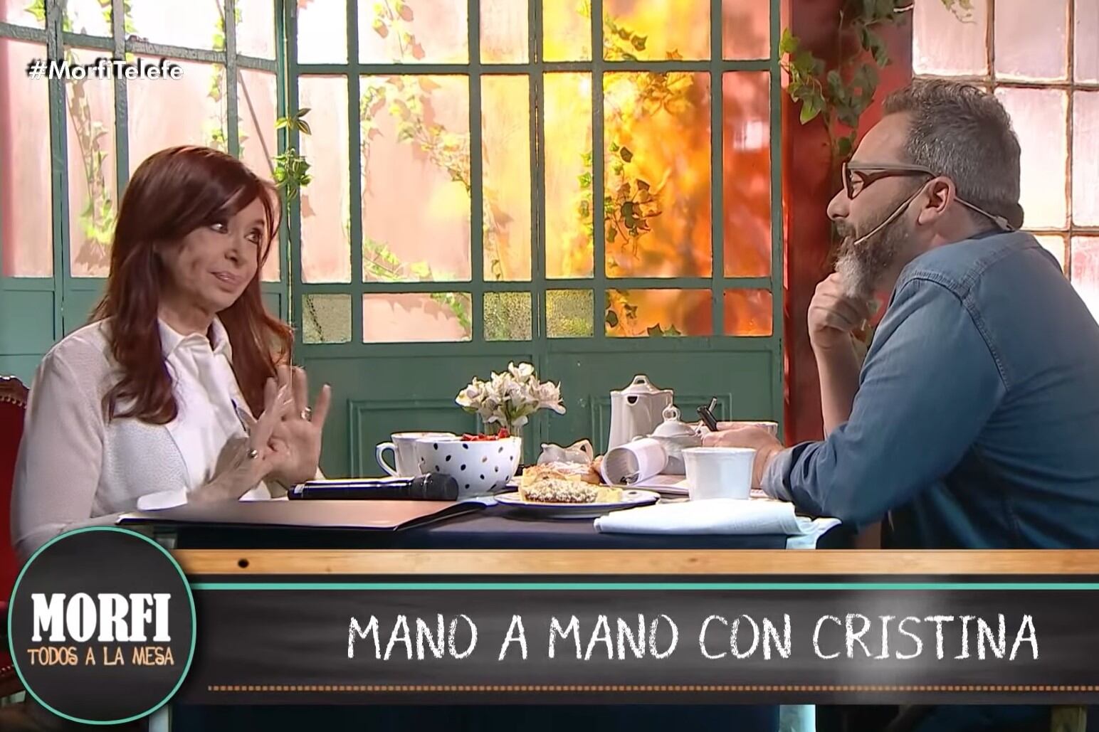 CFK y Rozín, durante la entrevista del 17 de octubre de 2017.